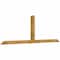 Ekena Millwork Portland Rough Sawn Timber Gable Bracket, Western Red Cedar, 108"W x 36"H x 4"D x 4"F, 8/12 Pitch GBW108X36X0404POR00RWR - alternate 3